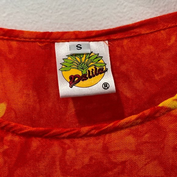 Dalila Orange Dolphin Swim Coverup Tunic Size S - Picture 3 of 3